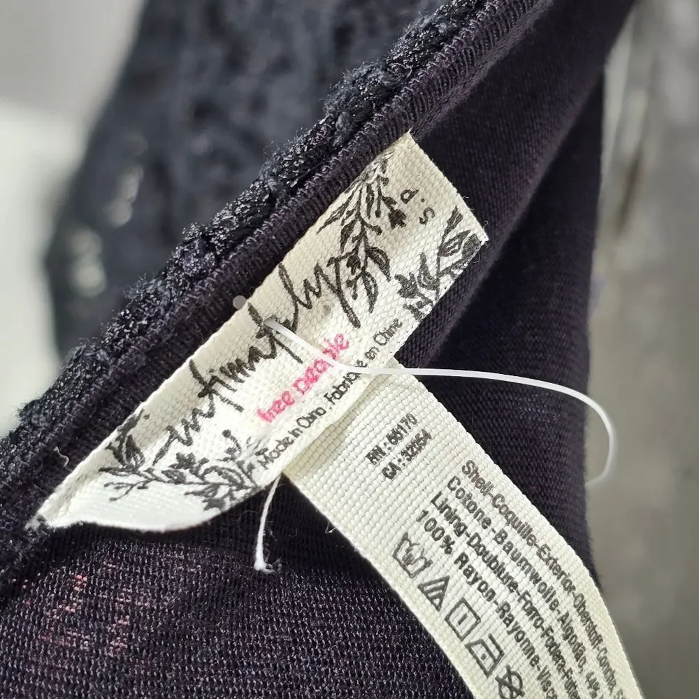 Free People Black Lace Mini Dress (Rack8)